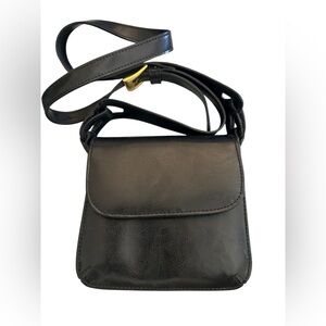 Coletta Black Faux Leather Crossbody Bag